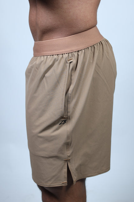 Short ZB Cross Grid Caramelo