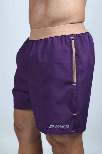 Short ZB Cross Tech Power Roxo/Caramelo