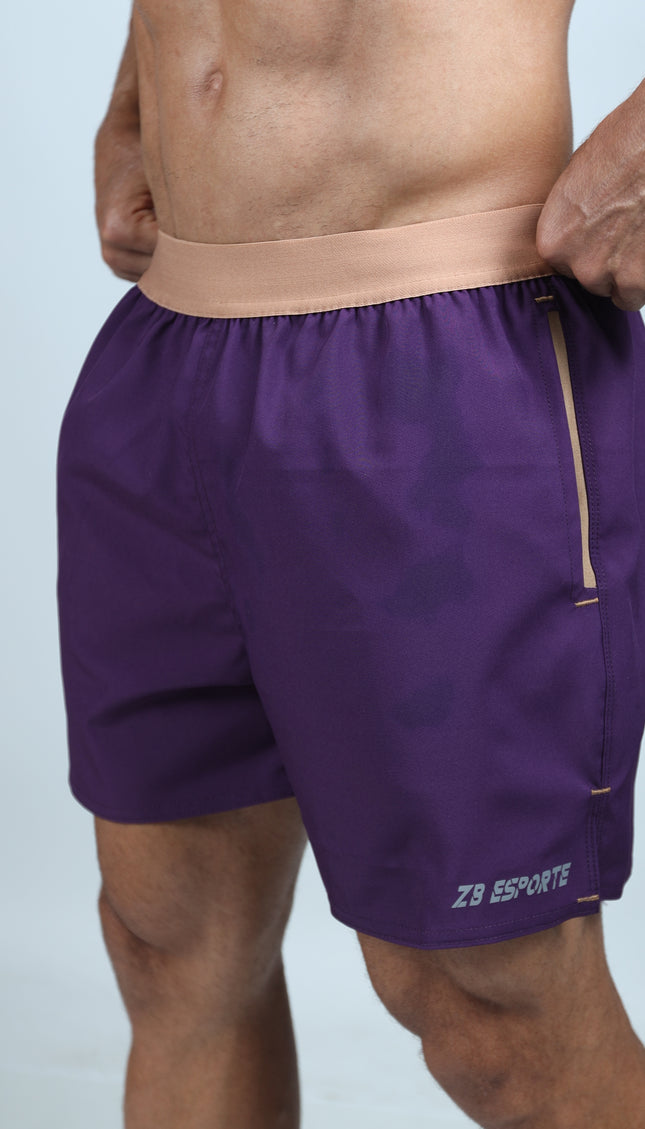 Short ZB Cross Tech Power Roxo/Caramelo