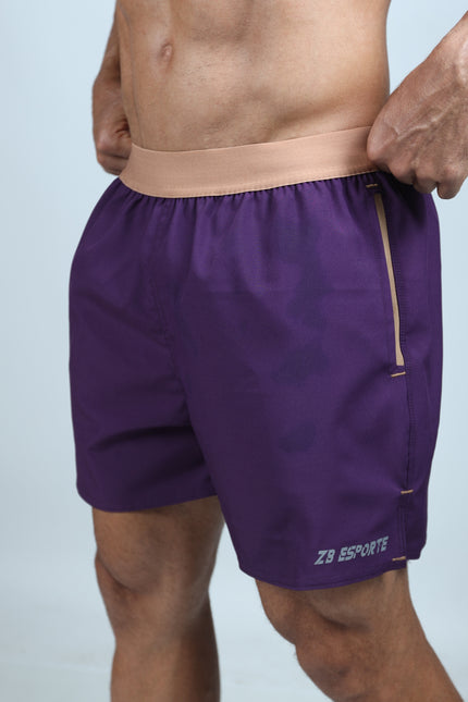 Short ZB Cross Tech Power Roxo/Caramelo
