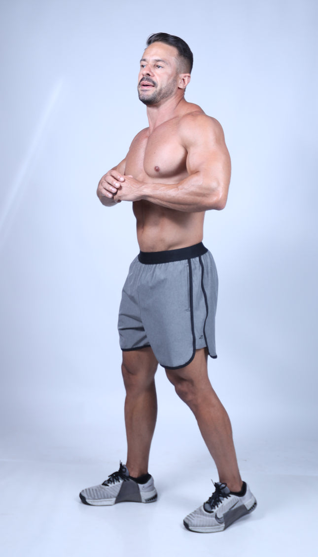 Short ZB Line Mesclado Grafite/Preto