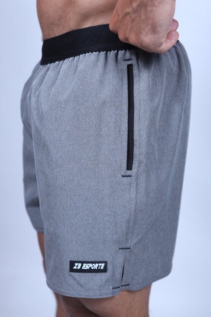 Short ZB Cross Mesclado Grafite/Preto