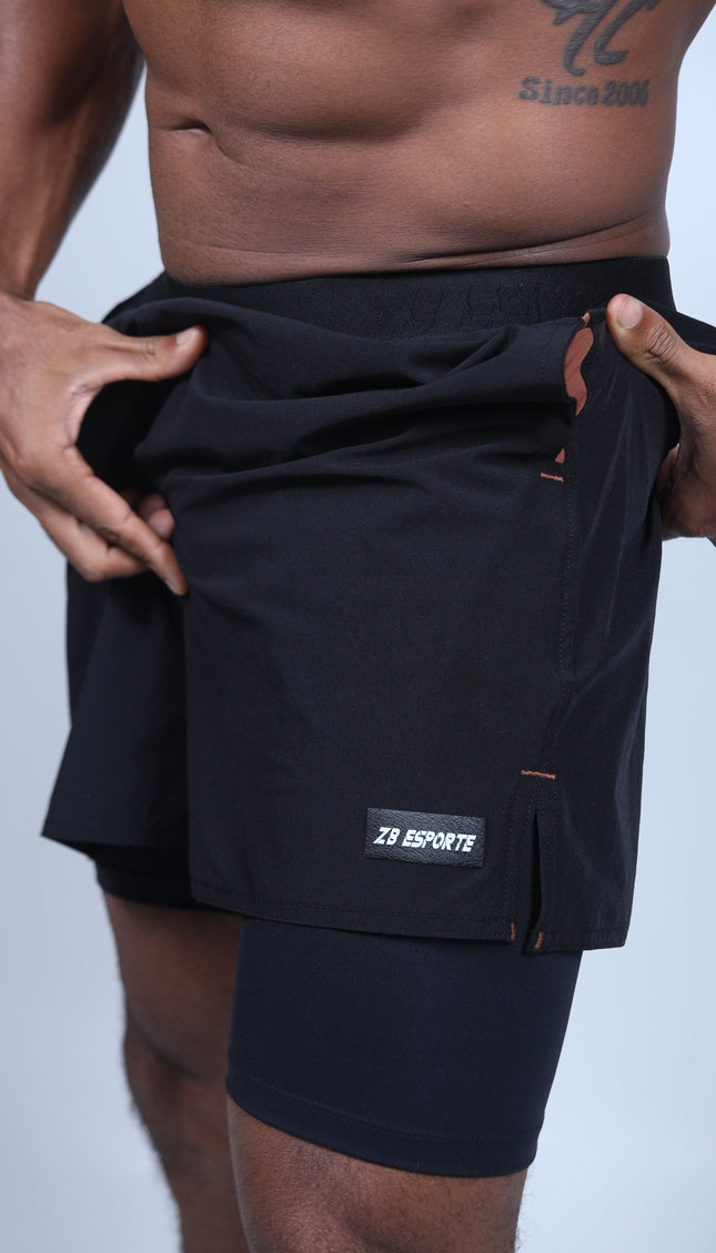 Short ZB Cross Compress (2em1) Ultra Black/Bronze
