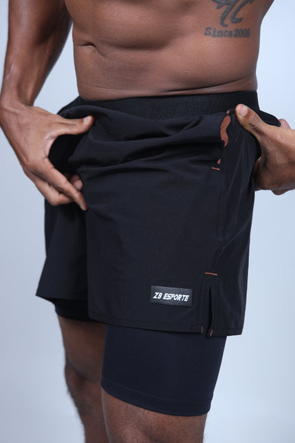 Short ZB Cross Compress (2em1) Ultra Black/Bronze