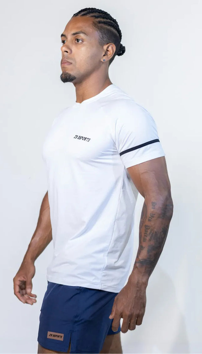 Camiseta ZB Rugby Bolt Branco/Preto