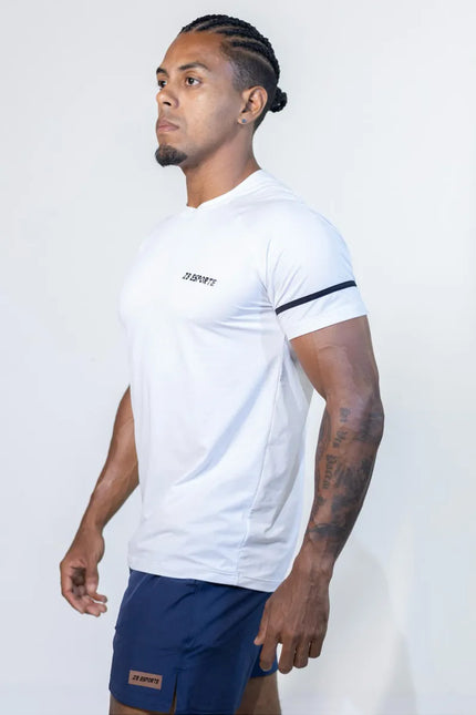 Camiseta ZB Rugby Bolt Branco/Preto