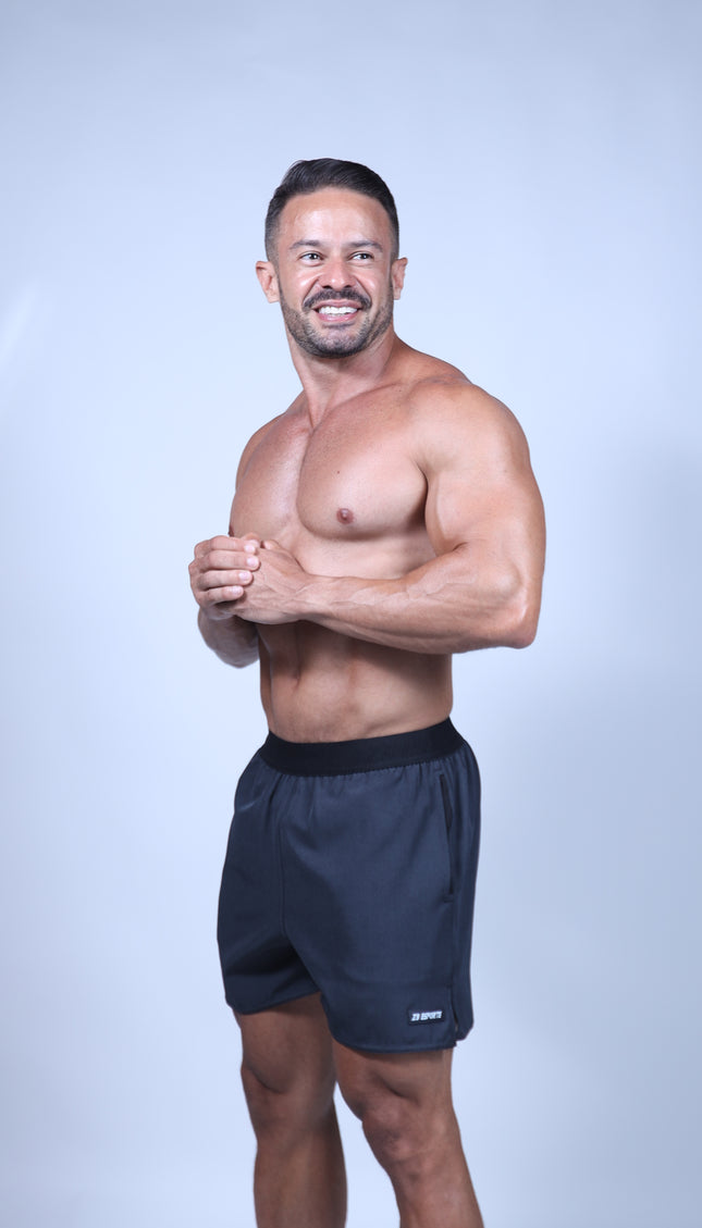 Short ZB Cross Mesclado Carbon/Preto