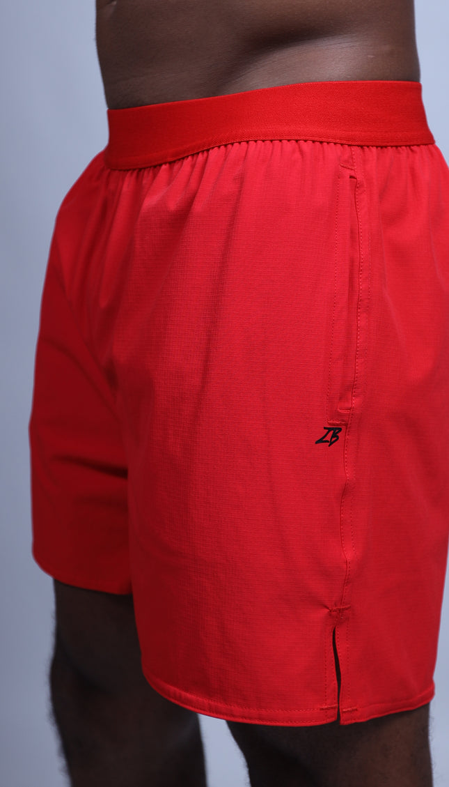 Short ZB Cross Grid Vermelho