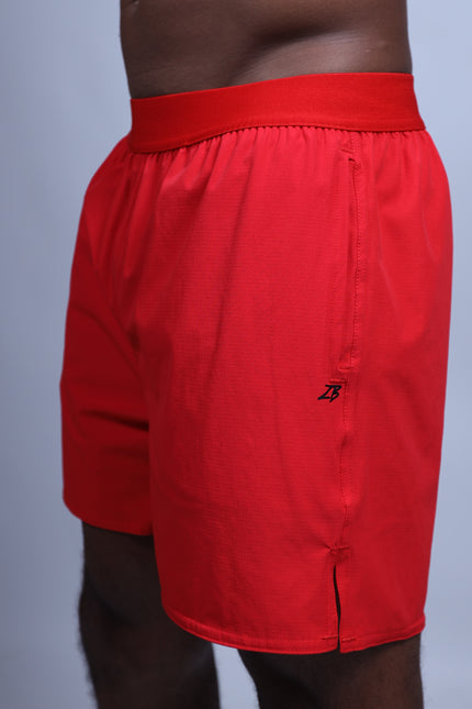 Short ZB Cross Grid Vermelho