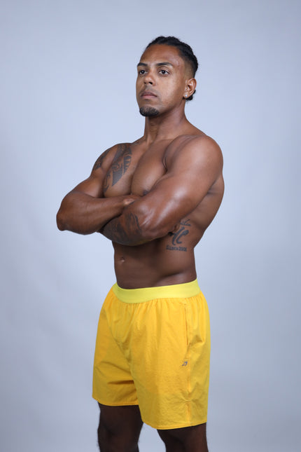 Short ZB Cross Grid Amarelo