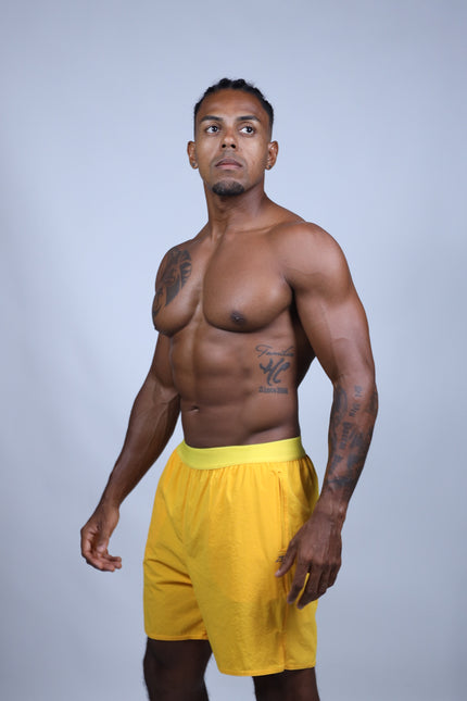 Bermuda ZB Mid Grid Amarelo