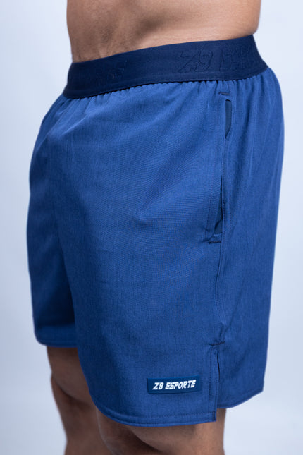 Short ZB Cross Mesclado Oceano/Marinho